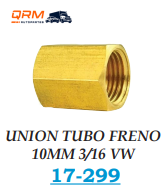 [17-299] UNION TUBO FRENO 10MM 3/16 VW